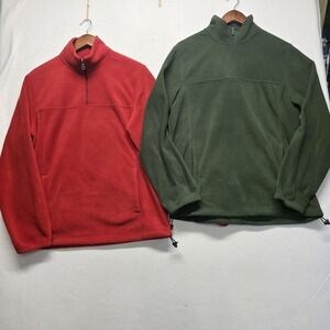 2 Croft & Barrow Men's Pullover Quarter Zip Sweater Fleeces Size Small